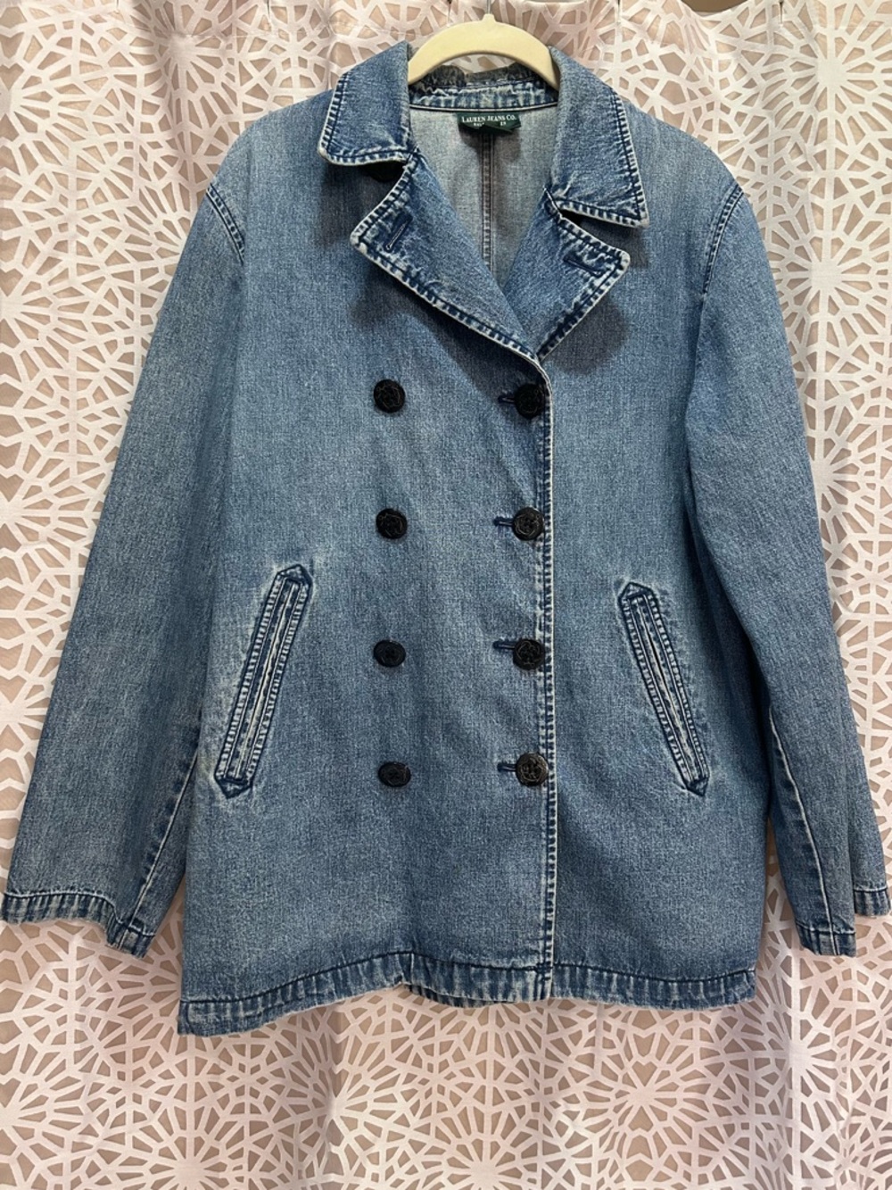 Lauren Ralph Lauren Jeans Co Denim Pea Coat Style Jacket